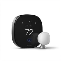 ecobee EB-STATE6-01 Premium Black Smart Thermostat and Room Sensor with Wi-Fi Compatibility