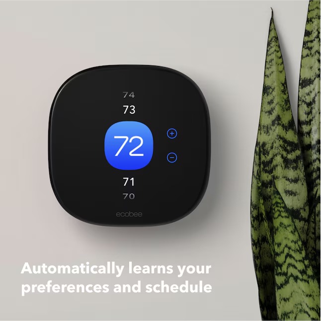 ecobee Enhanced Black Smart Thermostat with Wi-Fi Compatibility EB-STATE6L-011_11zon