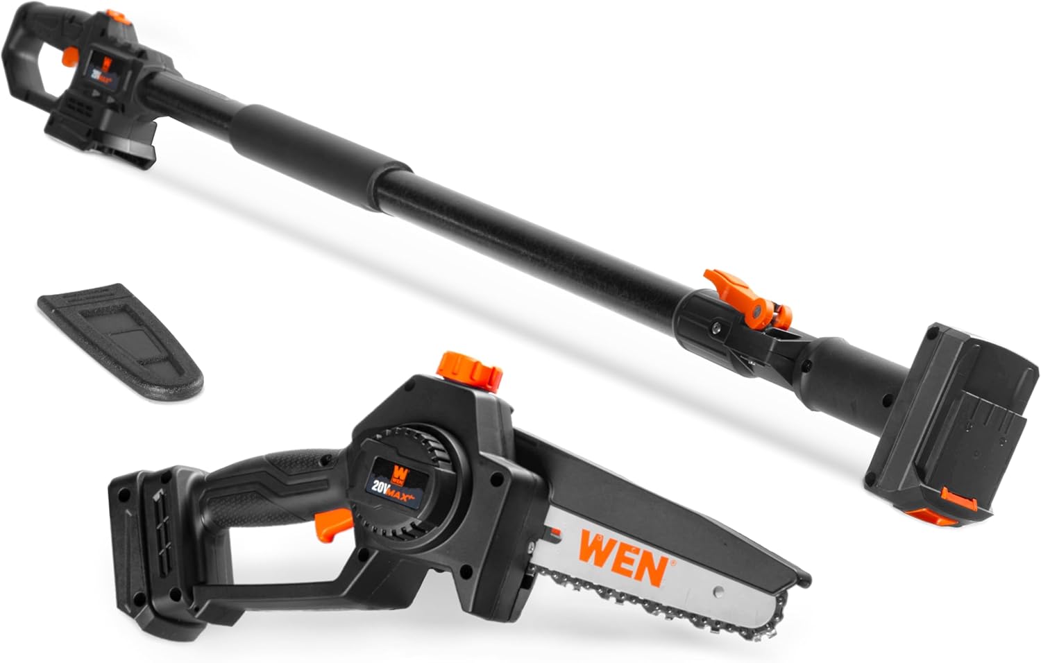WEN 2-In-1 20V Max Cordless Brushless Pole Saw and Mini Chainsaw (Tool Only – Battery and Charger Not Included) (20752BT) WEN 2-In-1 20V Max Cordless Brushless Pole Saw and Mini Chainsaw (Tool Only – Battery and Charger Not Included) (20752BT)