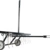 Agri-Fab 45-0294 40in Tow Behind Lawn Dethatcher, 20 Durable Spring Steel Tines Lawn dethatcher, Designed to pull behind Lawn and Garden Tractors, Black