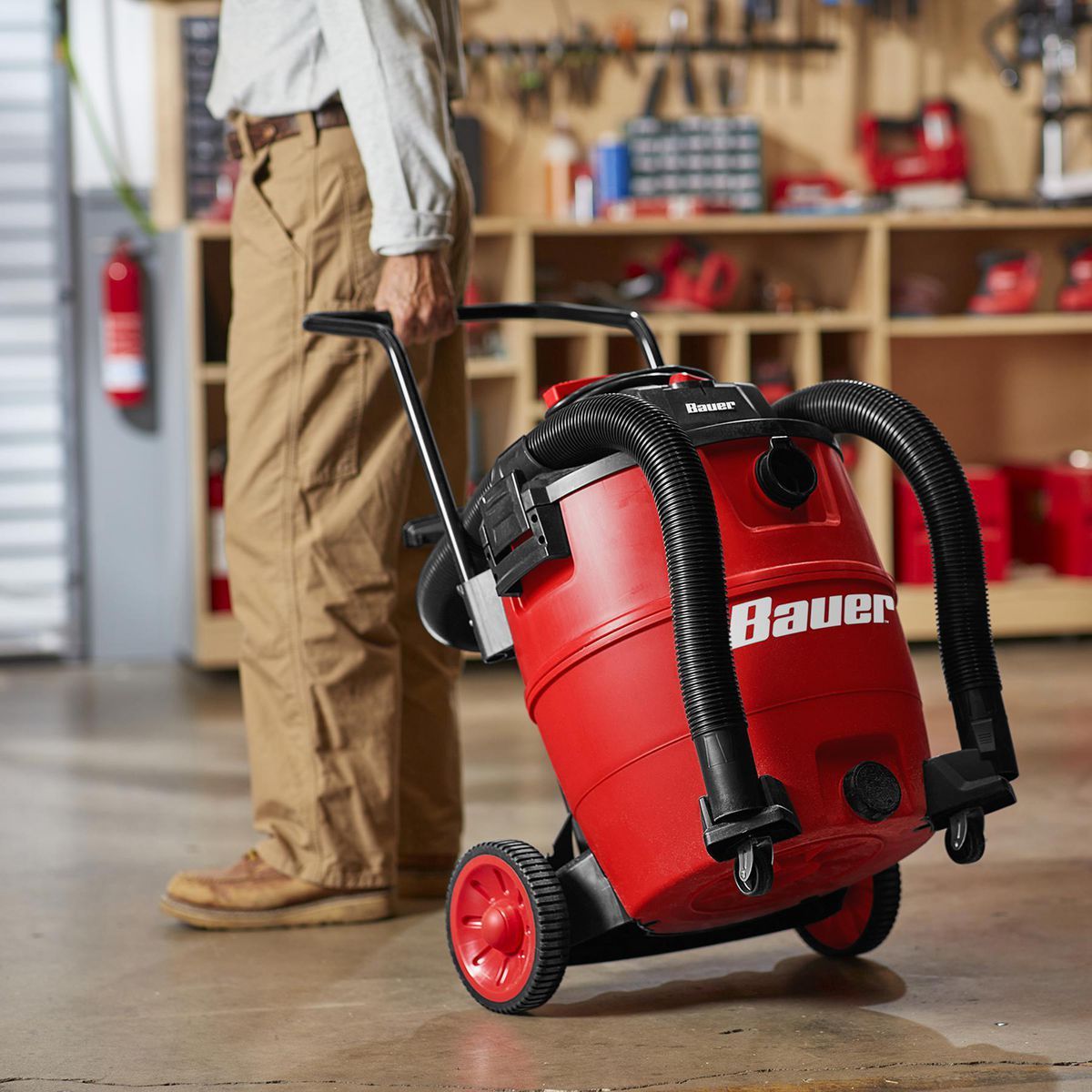BAUER 16 Gallon Wet Dry Vacuum with Cart5