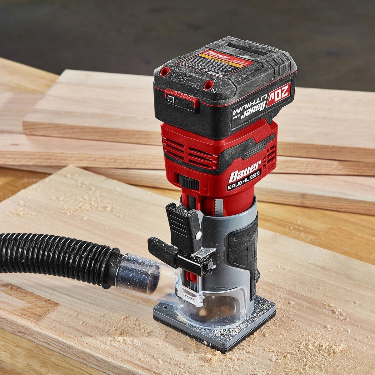 BAUER 20V Brushless Cordless Variable Speed Compact Router, Tool Only11