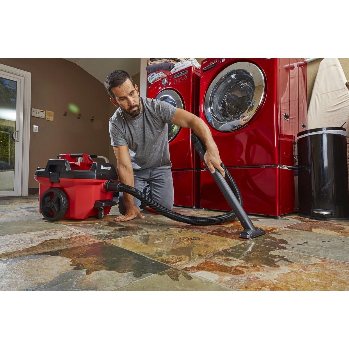 BAUER 20V Cordless 7 Gallon Wet Dry Vacuum – Tool Only-