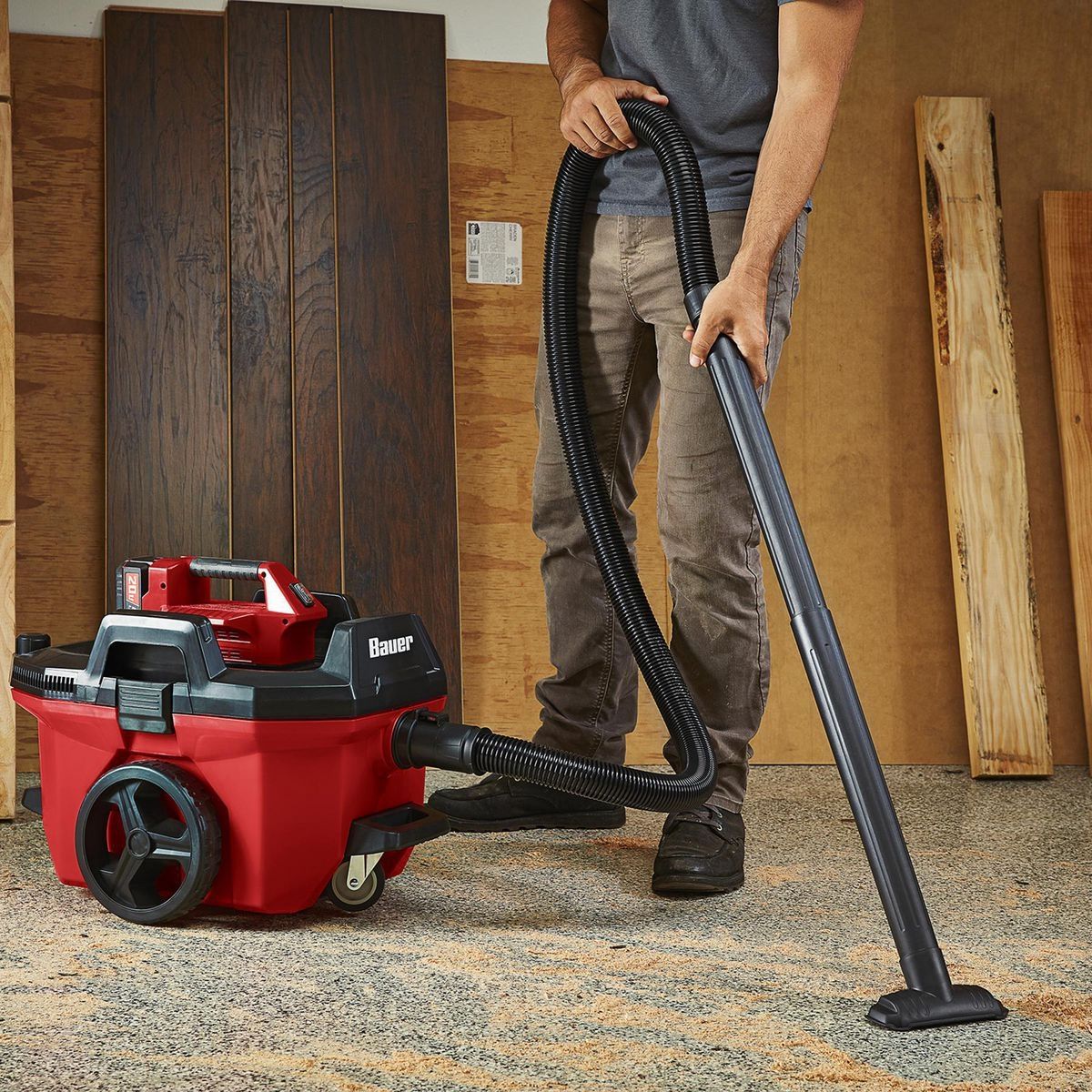 BAUER 20V Cordless 7 Gallon Wet Dry Vacuum – Tool Only7