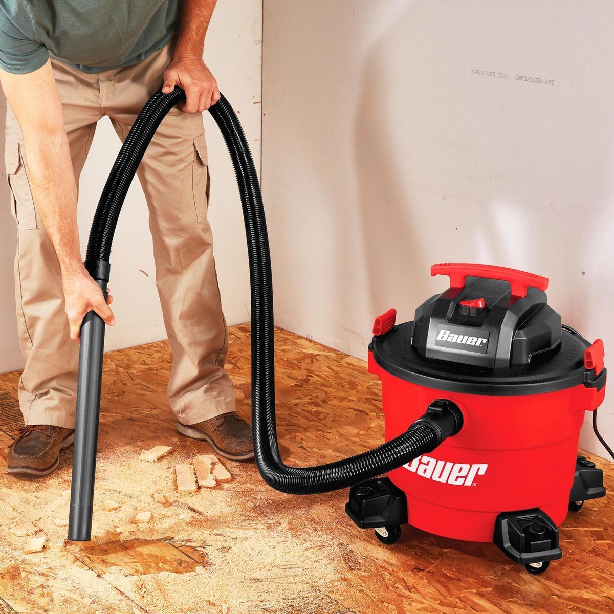 BAUER 9 Gallon 4.5 Peak Horsepower Wet Dry Vacuum16