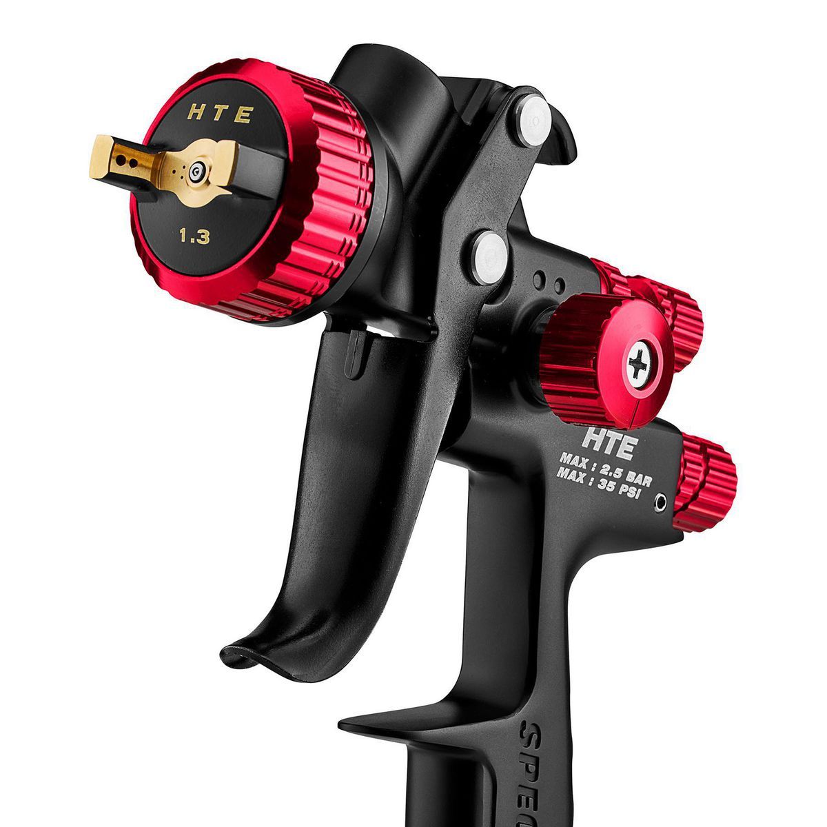 BLACK WIDOW BY SPECTRUM Professional HTE Gravity Feed Spray Gun with Side Fan Control12