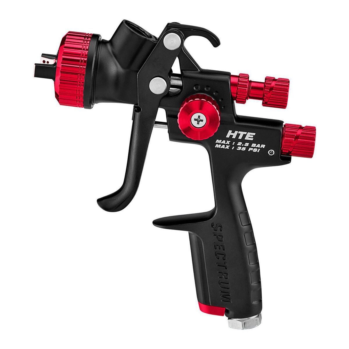 BLACK WIDOW BY SPECTRUM Professional HTE Gravity Feed Spray Gun with Side Fan Control2