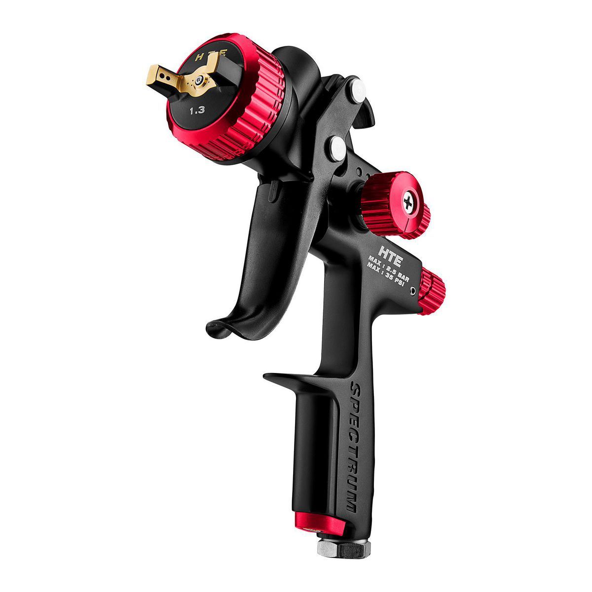 BLACK WIDOW BY SPECTRUM Professional HTE Gravity Feed Spray Gun with Side Fan Control5