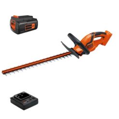 BLACK+DECKER 40V MAX Hedge Trimmer, Cordless, 24-Inch Blade, Battery and Charger Included (LHT2436)