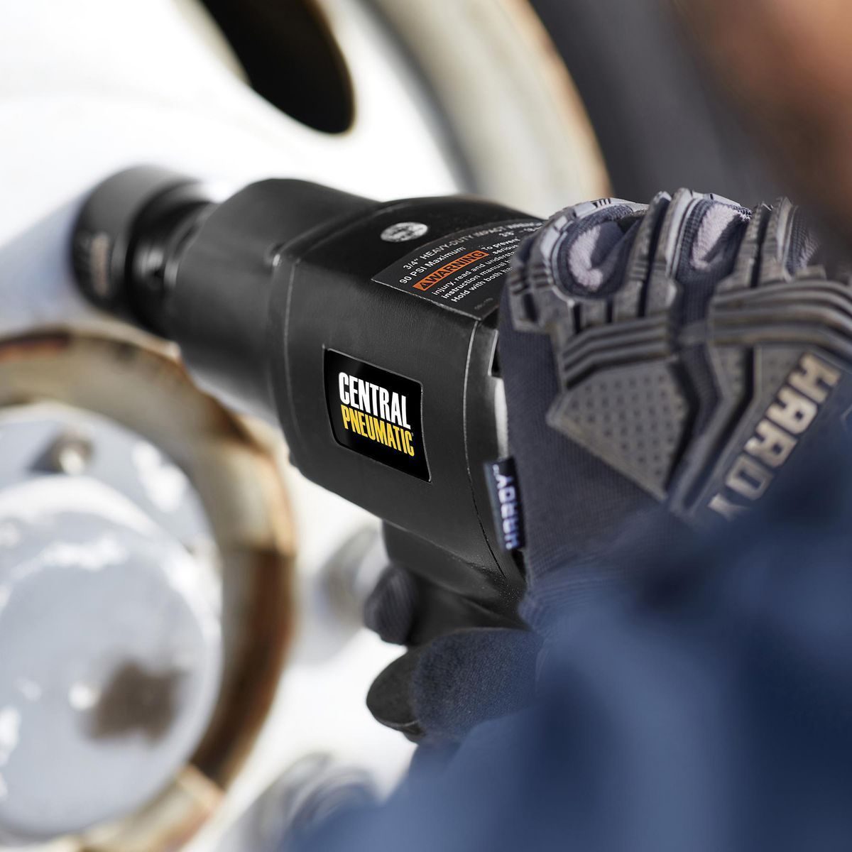 CENTRAL PNEUMATIC 3 4 in. Cast Aluminum Air Impact Wrench, Twin Hammer, 1000 ft. lbs.4