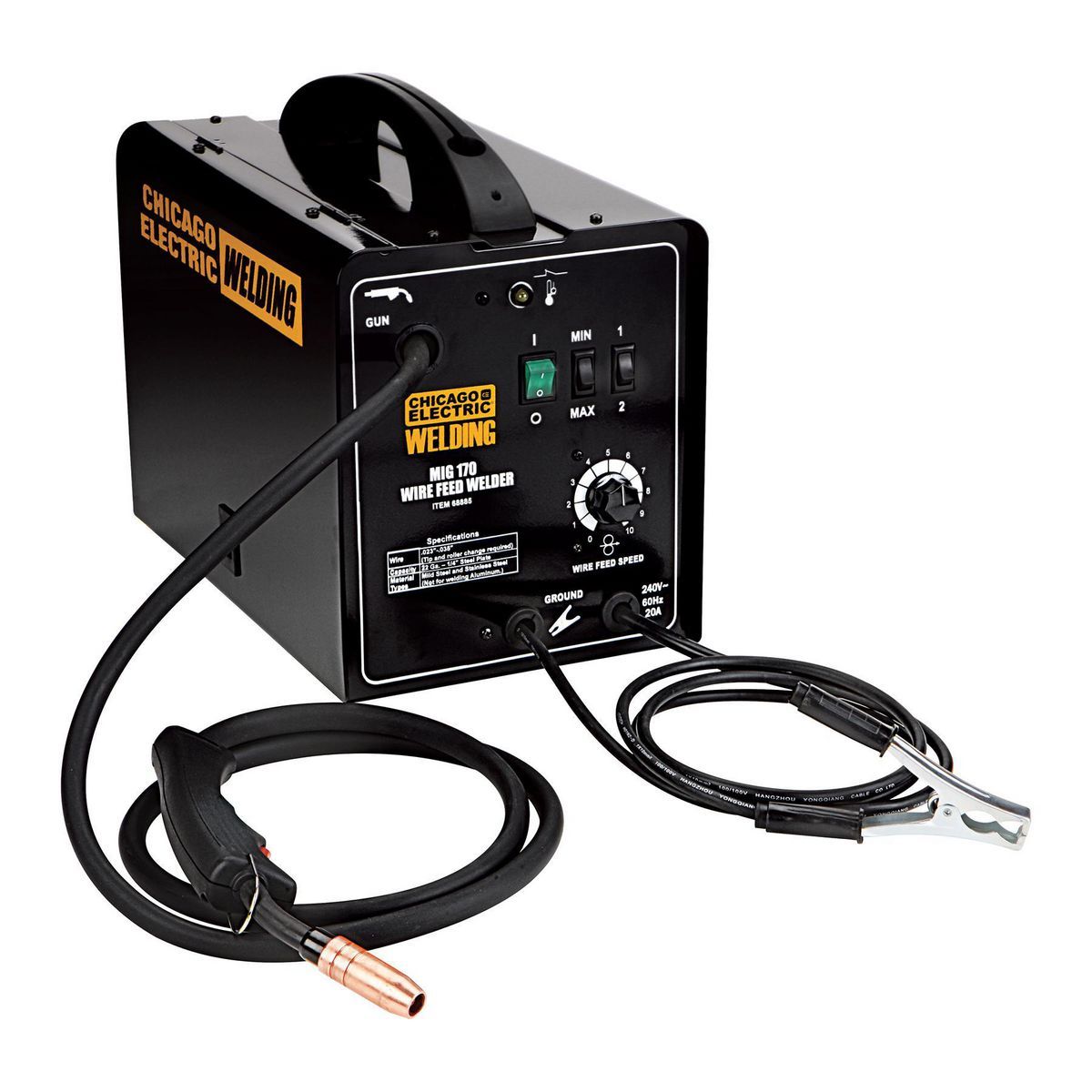 CHICAGO ELECTRIC 170 Amp-DC, 240v, MIG Flux Cored Welder1