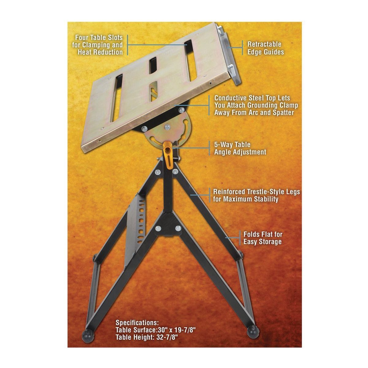 CHICAGO ELECTRIC Adjustable Steel Welding Table2