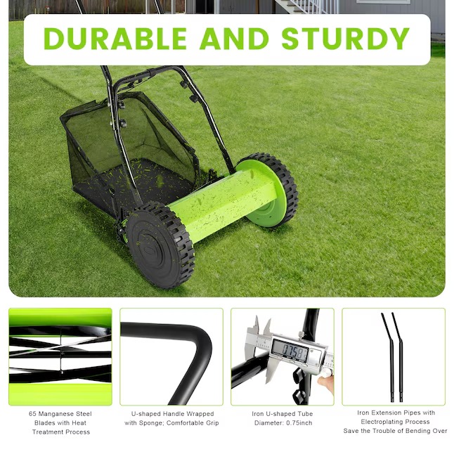 CNCEST OT-ZJGJ-4345 11.8-in 5 Reel Lawn Mower2_11zon