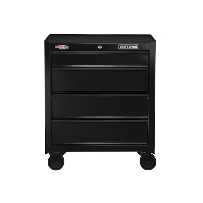 CRAFTSMAN CMST22741BK 1000 Series 26.5-in W x 32.5-in H 4 -Drawer Steel Rolling Tool Cabinet ( Black )23_11zon