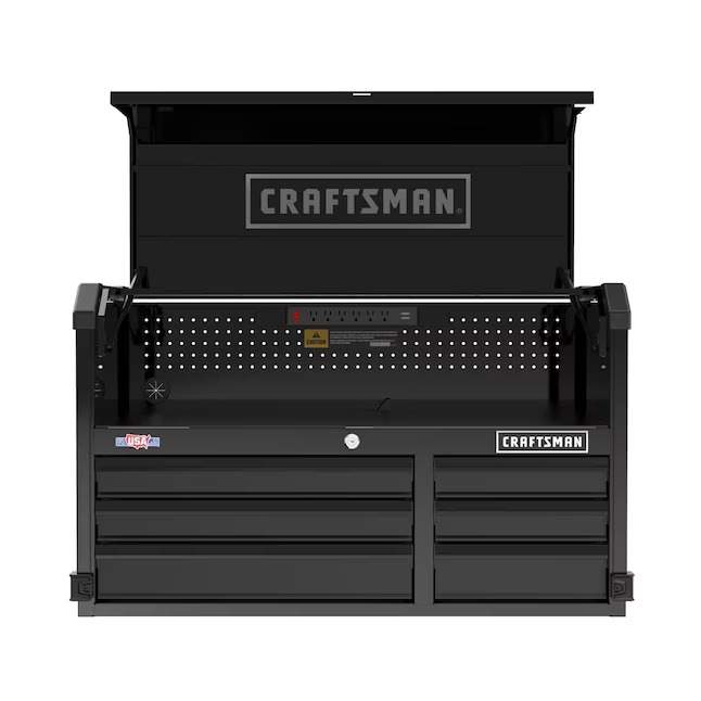 CRAFTSMAN CMST98259BK Premium 2000 Series 40.5-Inches W x 24.5-Inches H x 16-Inches D 6 -Drawer Steel Tool Chest ( Black )_11zon CRAFTSMAN CMST98259BK Premium 2000 Series 40.5-Inches W x 24.5-Inches H x 16-Inches D 6 -Drawer Steel Tool Chest ( Black )