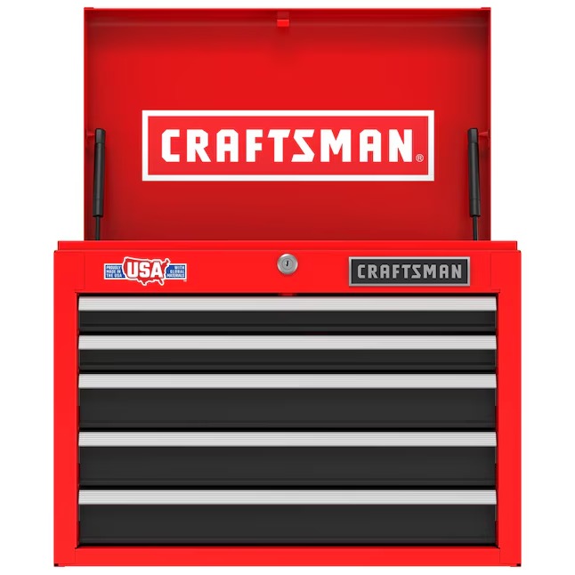 CRAFTSMAN CMST98263RB 2000 Series 26-Inches W x 19.75-Inches H x 16-Inches D 5 -Drawer Steel Tool Chest ( Red )0_11zon