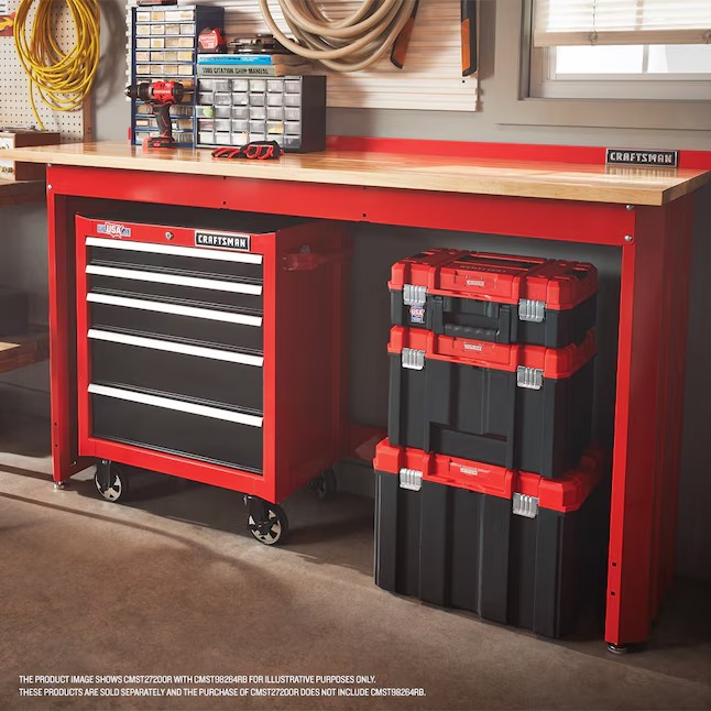 CRAFTSMAN CMST98264RB 2000 Series 26.5-Inches W x 34-Inches H 5 -Drawer Steel Rolling Tool Cabinet ( Red )123_11zon