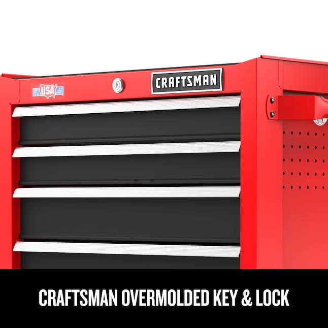 CRAFTSMAN CMST98264RB 2000 Series 26.5-Inches W x 34-Inches H 5 -Drawer Steel Rolling Tool Cabinet ( Red )7_11zon