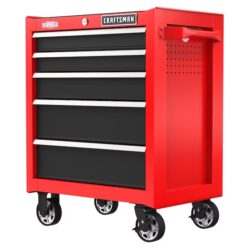 CRAFTSMAN CMST98264RB 2000 Series 26.5-Inches W x 34-Inches H 5 -Drawer Steel Rolling Tool Cabinet ( Red )