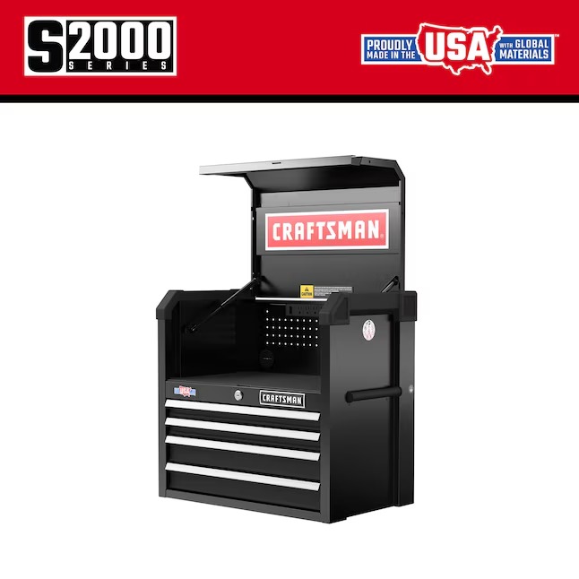 CRAFTSMAN CMST98267BK 2000 Series 26-Inches W x 24.7-Inches H x 16-Inches D 4 -Drawer Steel Tool Chest ( Black )2_11zon