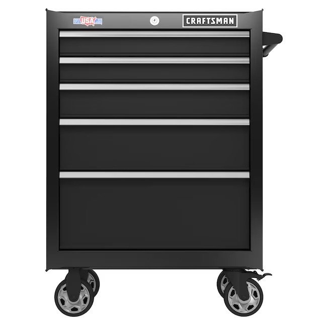 CRAFTSMAN CMST98268BK 2000 Series 26.5-Inches W x 37.5-Inches H 5 -Drawer Steel Rolling Tool Cabinet ( Black )6_11zon
