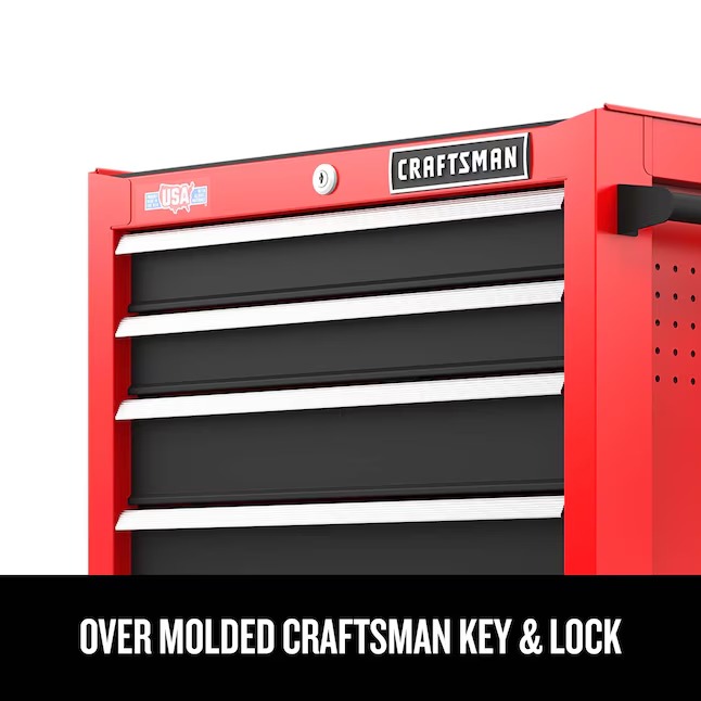 CRAFTSMAN CMST98268RB 2000 Series 26-Inches W x 36.5-Inches H 5 -Drawer Steel Rolling Tool Cabinet ( Red )11_11zon