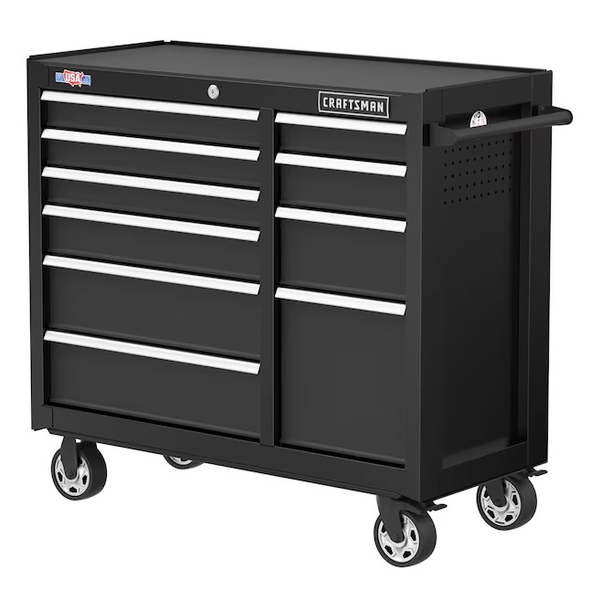CRAFTSMAN CMST98270BK 2000 Series 41-Inches W x 37.5-Inches H 10 -Drawer Steel Rolling Tool Cabinet ( Black )_11zon CRAFTSMAN CMST98270BK 2000 Series 41-Inches W x 37.5-Inches H 10 -Drawer Steel Rolling Tool Cabinet ( Black )