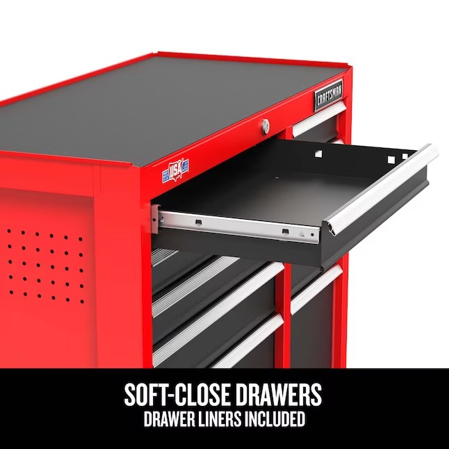 CRAFTSMAN CMST98271RB 2000 Series 40.6-Inches L x 34-Inches H 7 -Drawers Rolling Red Wood Work Bench12_11zon