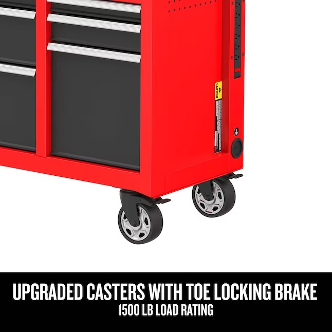 CRAFTSMAN CMST98271RB 2000 Series 40.6-Inches L x 34-Inches H 7 -Drawers Rolling Red Wood Work Bench3_11zon