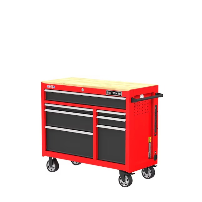 CRAFTSMAN CMST98271RB 2000 Series 40.6-Inches L x 34-Inches H 7 -Drawers Rolling Red Wood Work Bench_11zon CRAFTSMAN CMST98271RB 2000 Series 40.6-Inches L x 34-Inches H 7 -Drawers Rolling Red Wood Work Bench