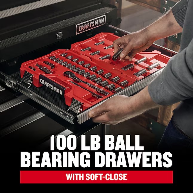 CRAFTSMAN CMST98272BK 2000 Series 51.5-Inches W x 24.7-Inches H x 16-Inches D 8 -Drawer Steel Tool Chest ( Black )45_11zon