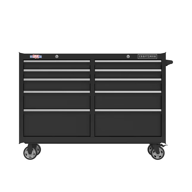 CRAFTSMAN CMST98273BK 2000 Series 52-Inches W x 37.5-Inches H 10 -Drawer Steel Rolling Tool Cabinet ( Black )143_11zon
