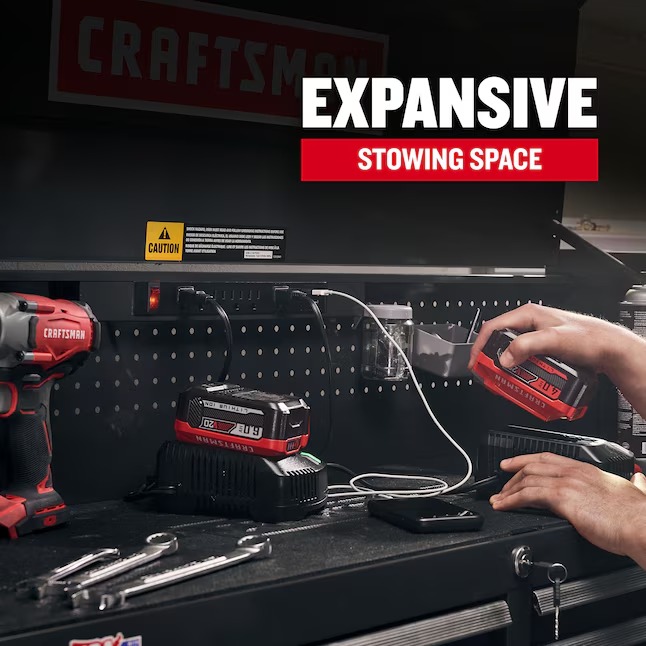 CRAFTSMAN CMST98273BK 2000 Series 52-Inches W x 37.5-Inches H 10 -Drawer Steel Rolling Tool Cabinet ( Black )4_11zon