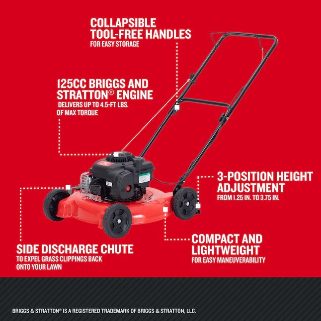CRAFTSMAN M090 20-in Gas Push Lawn Mower with 125-cc Briggs and Stratton Engine (CM11A-02T8793)1_11zon