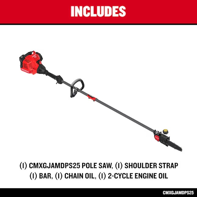 CRAFTSMAN P2100 10-in 25-cc 2-cycle Gas Pole Saw (CMXGJAMDPS25)1_11zon