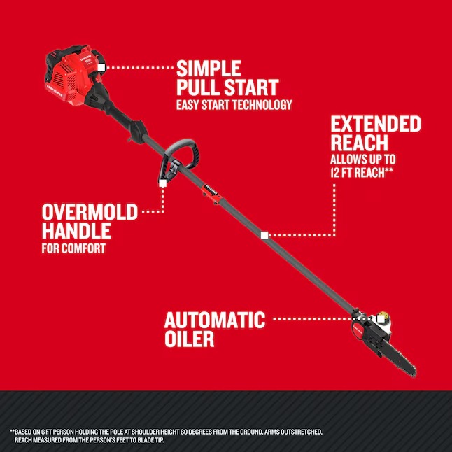 CRAFTSMAN P2100 10-in 25-cc 2-cycle Gas Pole Saw (CMXGJAMDPS25)3_11zon