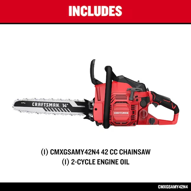CRAFTSMAN S1450 42-cc 2-cycle 14-in Gas Chainsaw (CMXGSAMY42N4)1_11zon
