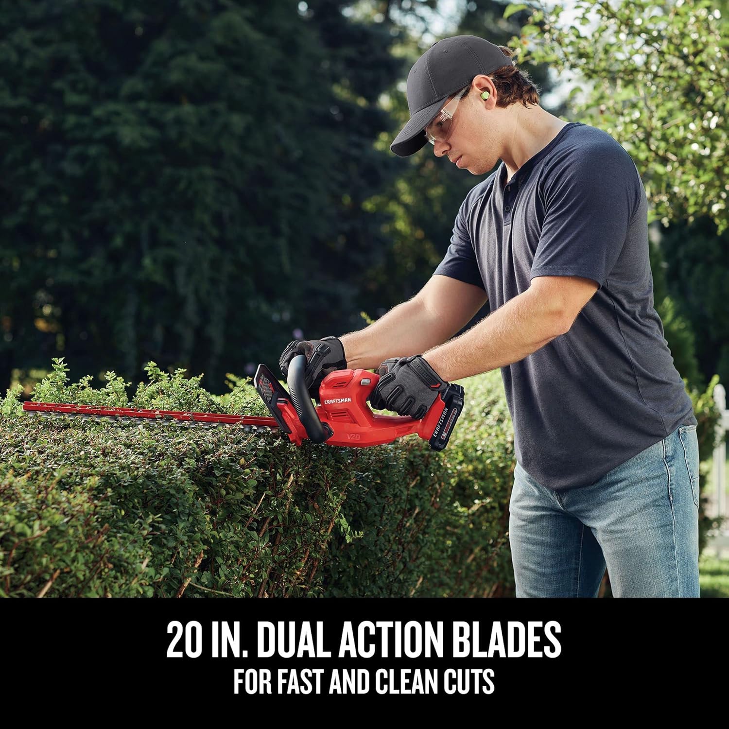 CRAFTSMAN V20 Cordless Hedge Trimmer, 20 inch, Bare Tool Only (CMCHT810B)2