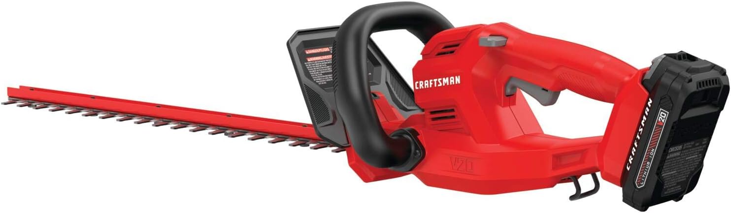 CRAFTSMAN V20 Cordless Hedge Trimmer, 20 inch, Battery and Charger Included (CMCHT810C1)-0