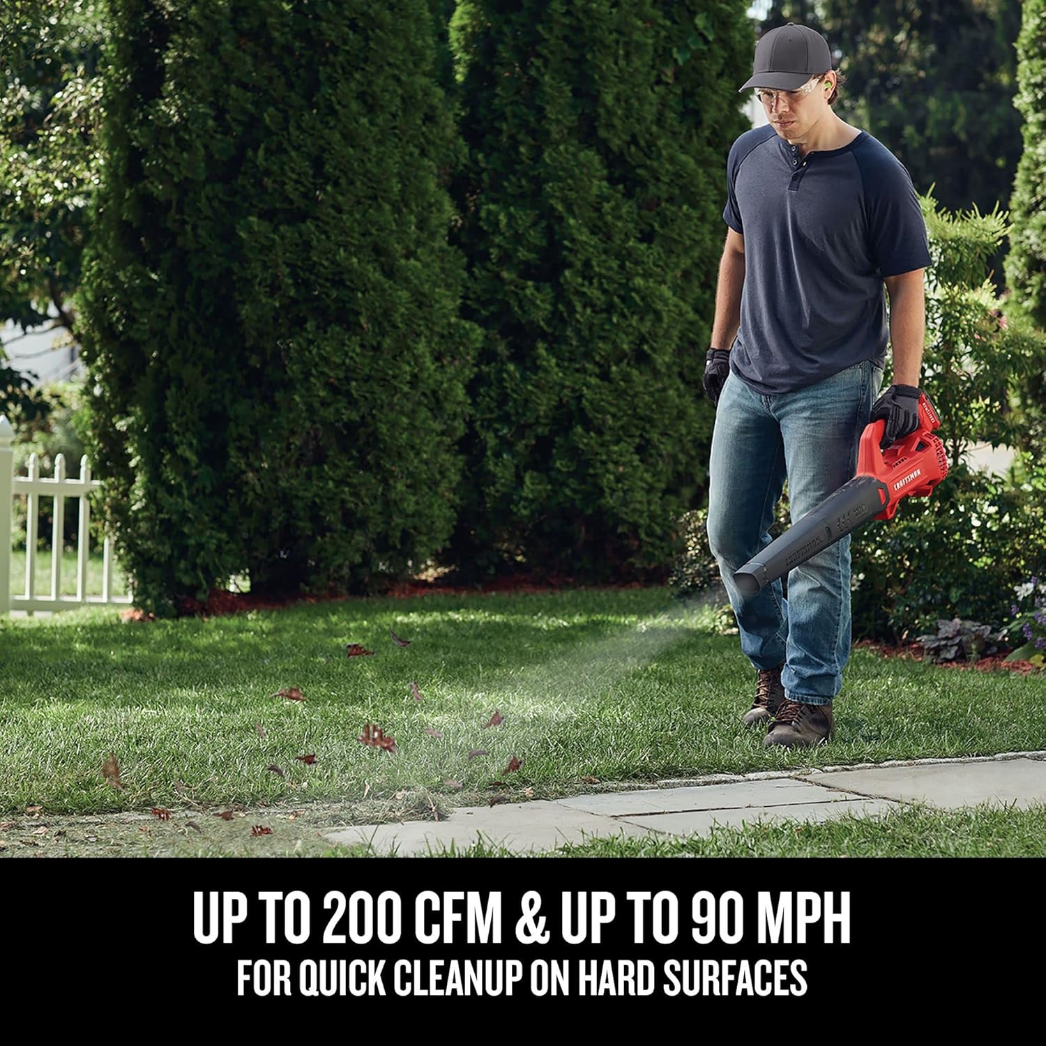 CRAFTSMAN V20 Cordless Leaf Blower, Hard Surface Blower, Bare Tool Only (CMCBL710B)6