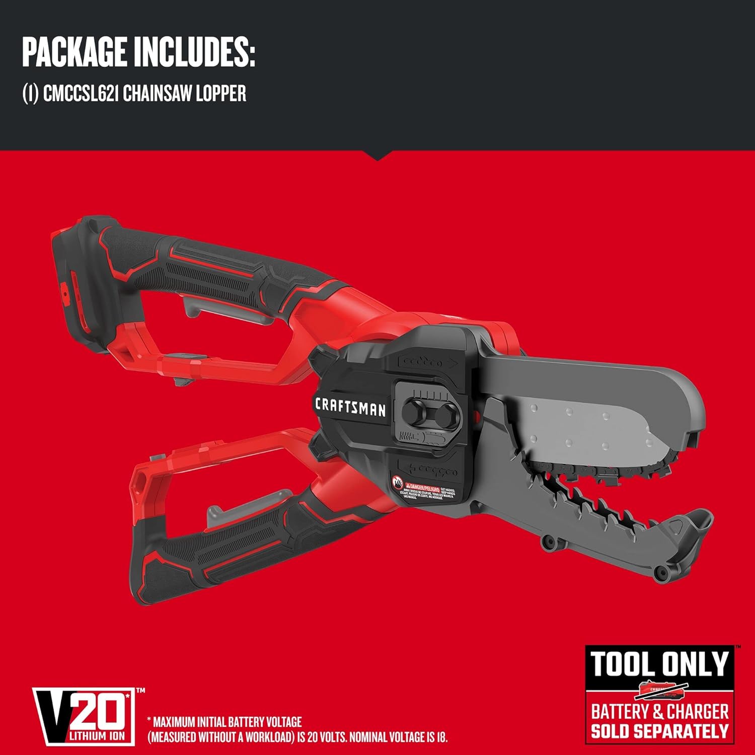 CRAFTSMAN V20 Cordless Lopper, 6 inch, Bare Tool Only (CMCCSL621B)9
