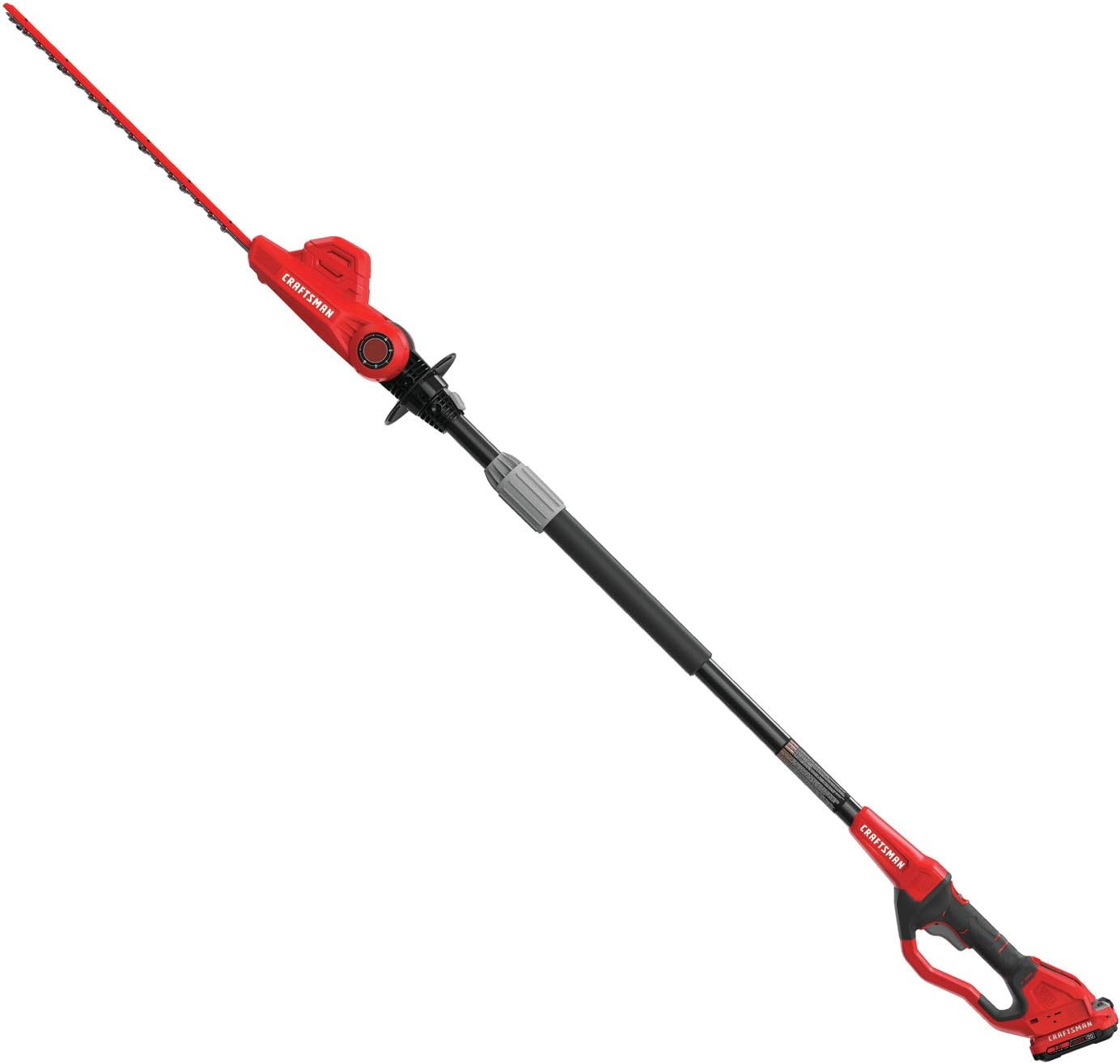 CRAFTSMAN V20 Cordless Pole Hedge Trimmer, 18-Inch, Extended Reach, Battery and Charger Included (CMCPHT818D1) CRAFTSMAN V20 Cordless Pole Hedge Trimmer, 18-Inch, Extended Reach, Battery and Charger Included (CMCPHT818D1)