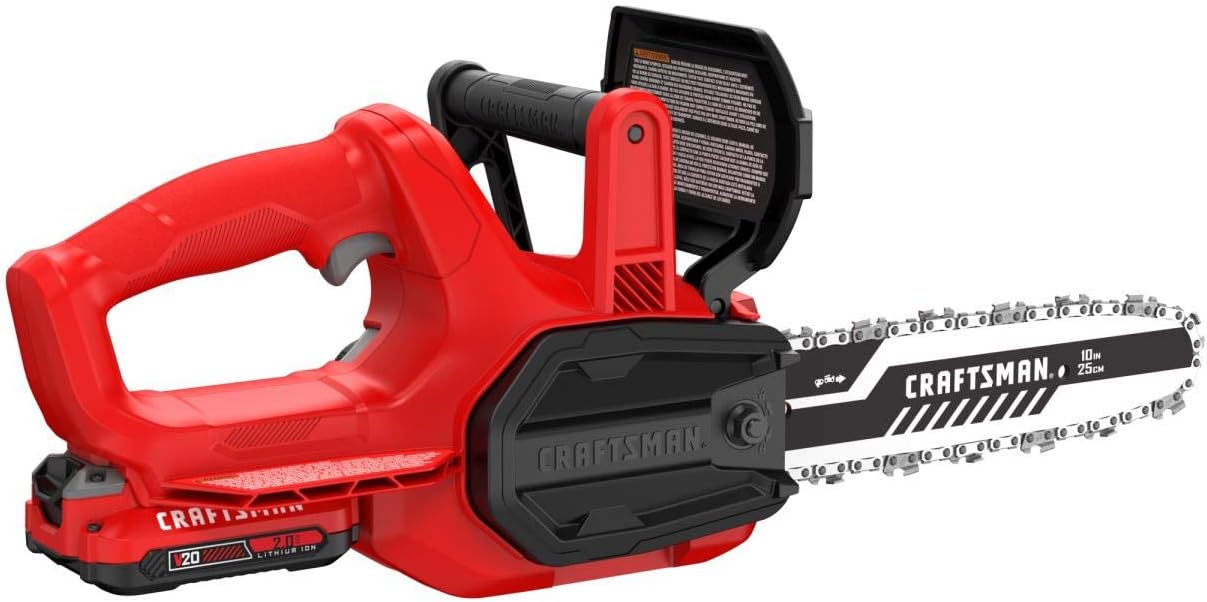 CRAFTSMAN V20 Mini Chainsaw, 10 inch, Battery and Charger Included (CMCCS610D1)8