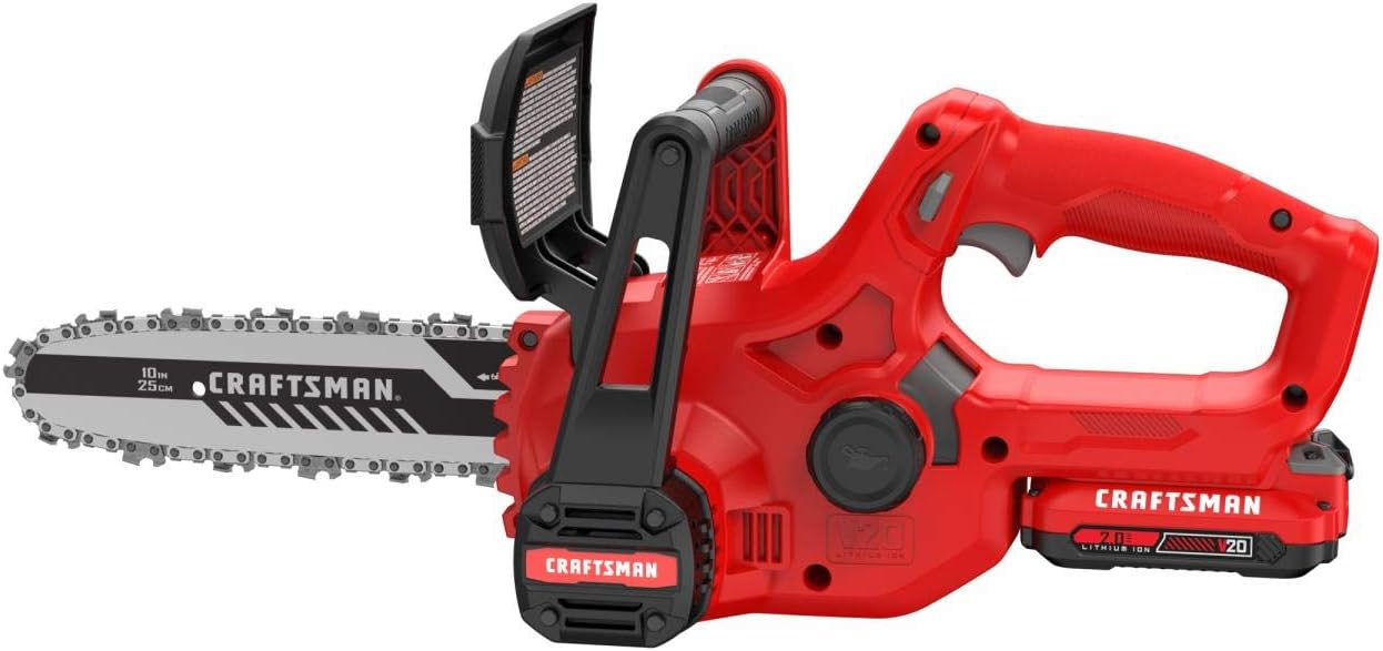 CRAFTSMAN V20 Mini Chainsaw, 10 inch, Battery and Charger Included (CMCCS610D1)9