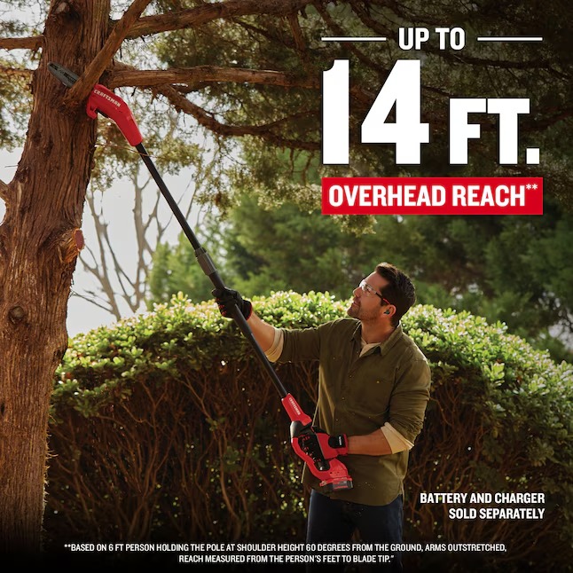 CRAFTSMAN V20 Pole Chainsaw, Cordless, Tool-Only (CMCCSP20B)7_11zon
