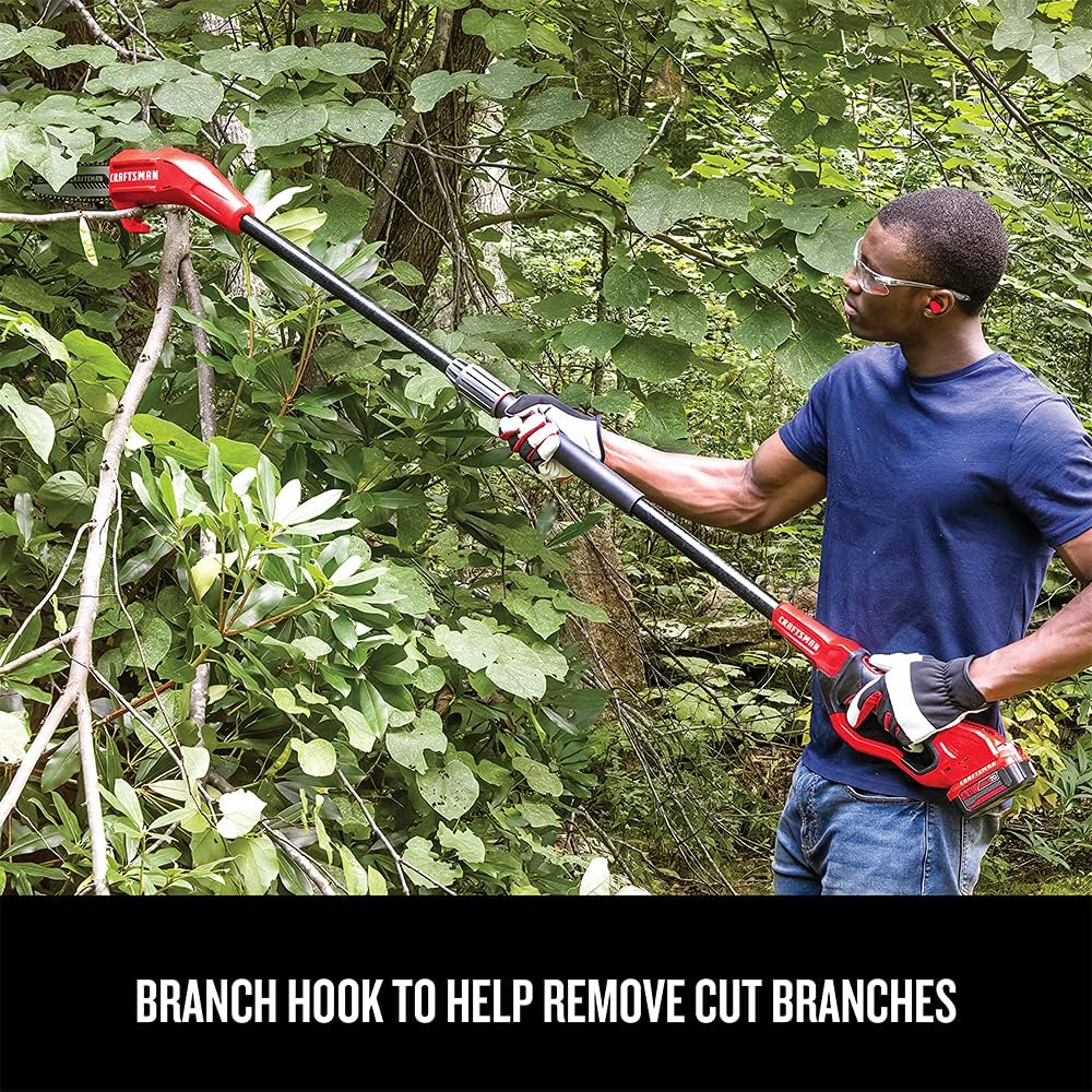 CRAFTSMAN V20 Pole Saw, Cordless, 14-Foot, 4.0Ah, Battery and Charger Included (CMCCSP20M1)0