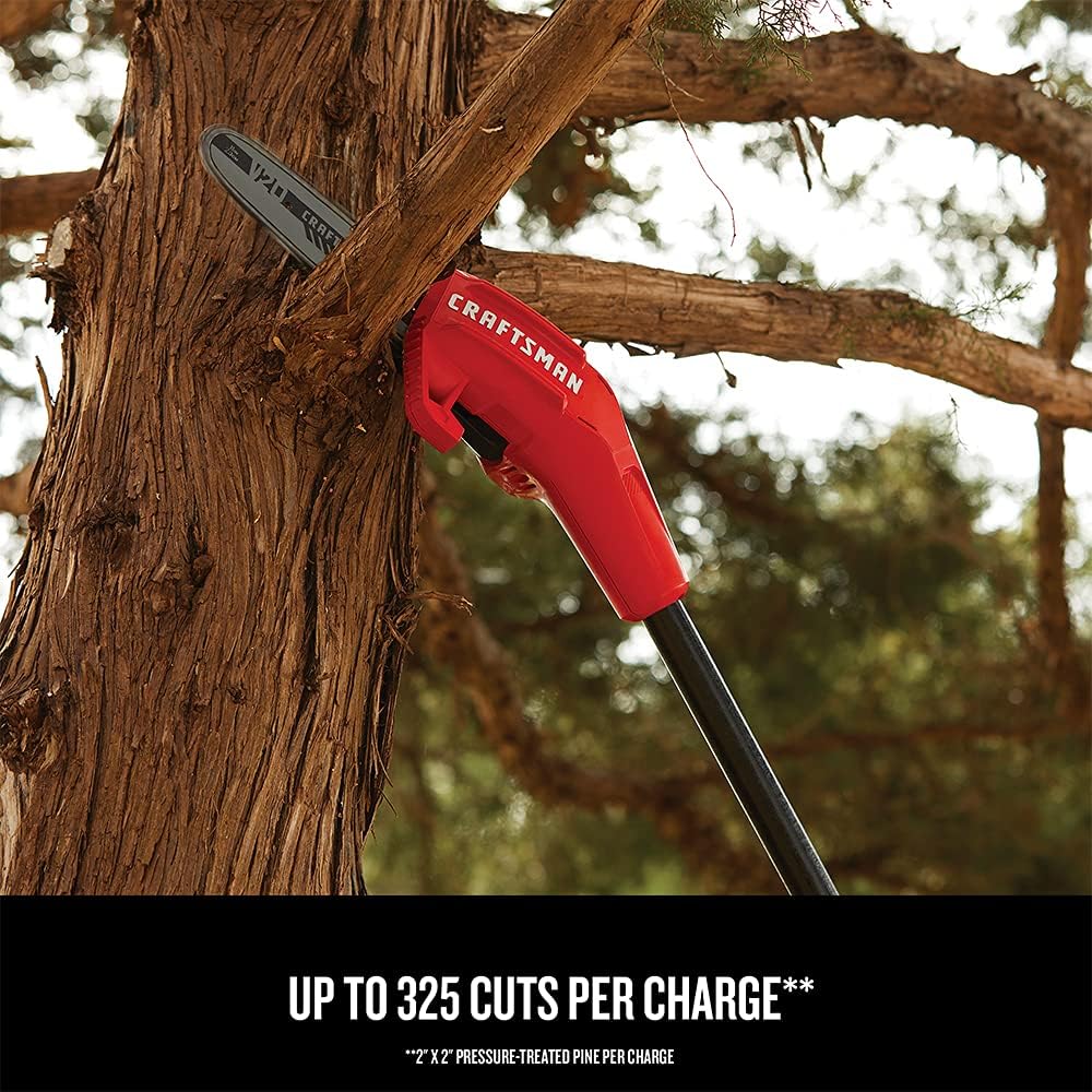 CRAFTSMAN V20 Pole Saw, Cordless, 14-Foot, 4.0Ah, Battery and Charger Included (CMCCSP20M1)6