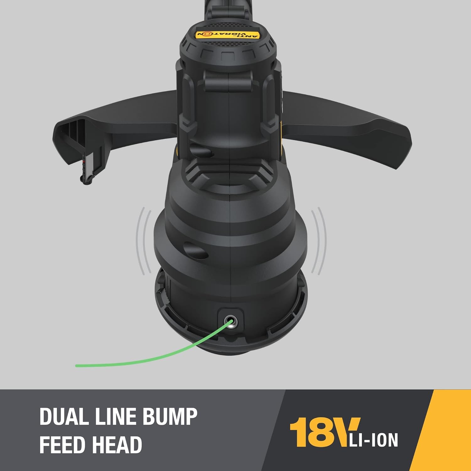 Cat DG210 18V Brushless 13” String Trimmer Cordless with Dual Line Bump Feed, Edger with Anti-Vibration Design, Easy Storage Weed Trimmer – Battery & Charger Included11