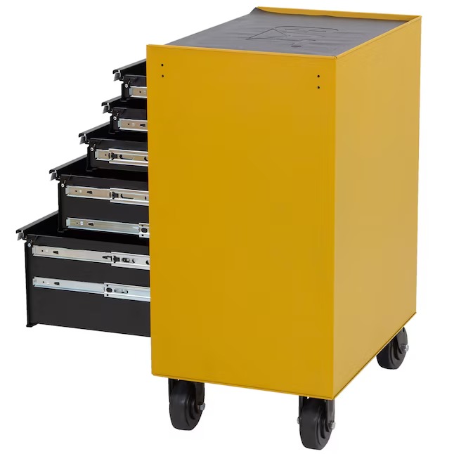 Caterpillar CT1AYR Portable Soft-Close 26-Inches W x 37-Inches H 5 -Drawer Steel Rolling Tool Cabinet ( Yellow )15_11zon