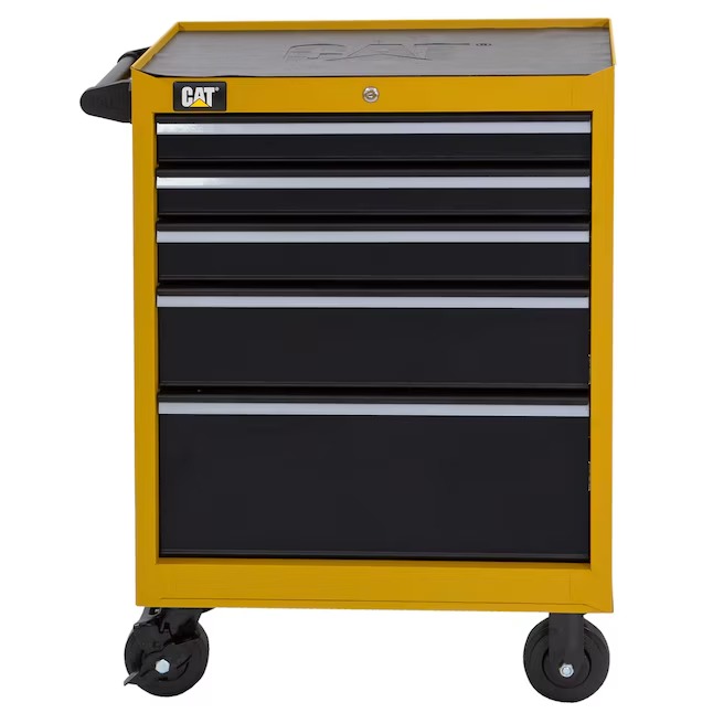 Caterpillar CT1AYR Portable Soft-Close 26-Inches W x 37-Inches H 5 -Drawer Steel Rolling Tool Cabinet ( Yellow )19_11zon